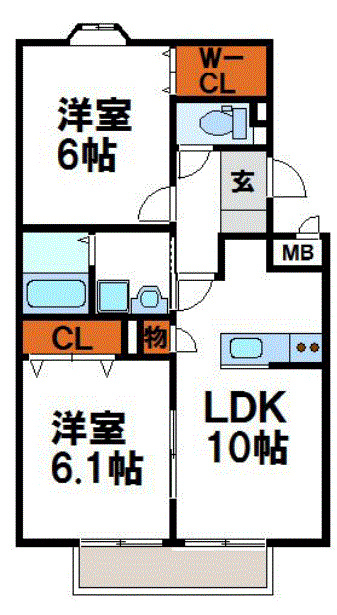 ハイルーラル1 間取図