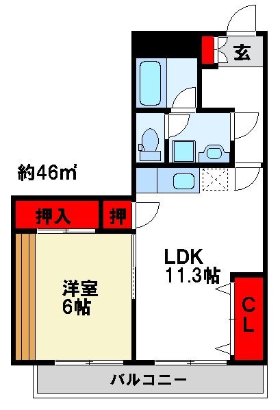 パークサイド橘 間取図　収納が豊富です
