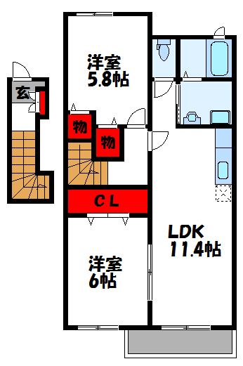 サニーサイト　B棟 間取り