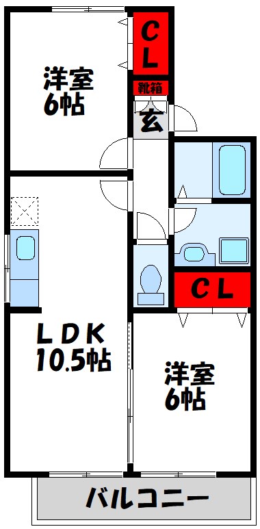 セジュール赤間  間取図