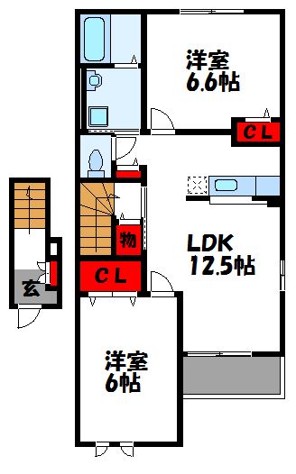 フレールⅢ 間取図