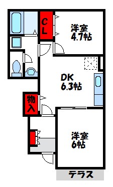 アヴニール遠賀B 間取り
