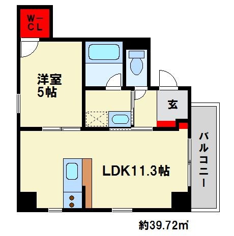 Villa Sound 間取り　※反転タイプ　現状優先