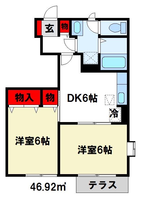 プラムハウス 1LDKでお探しの方にもオススメの間取り