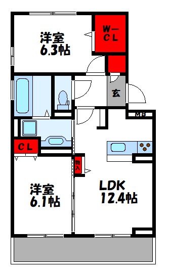 D-roomS・K　A棟 志免町でのお部屋探しは、トーマスリビング粕屋店へご相談下さい