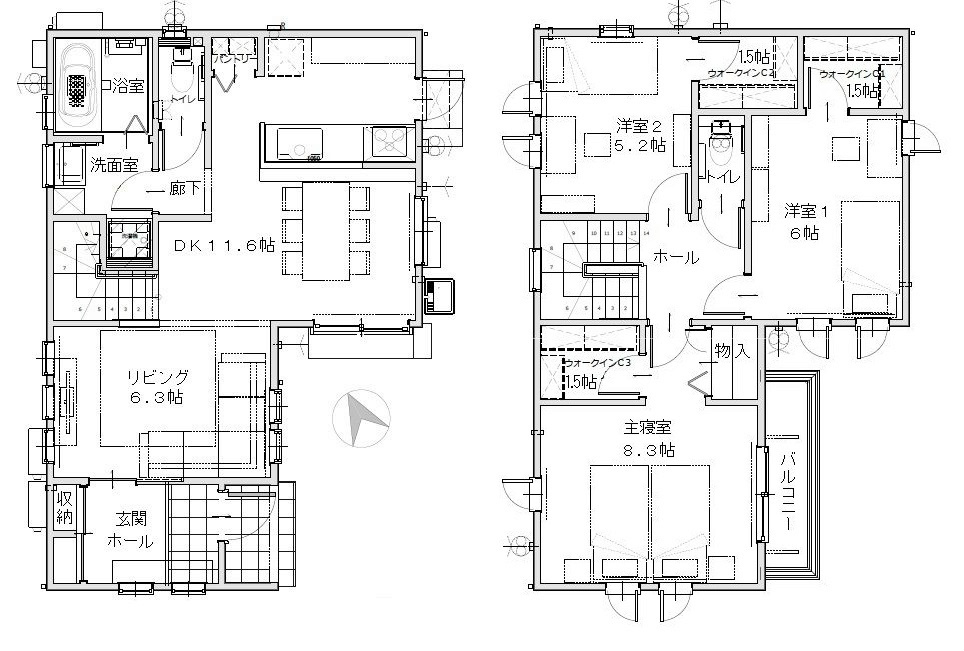 城西2丁目戸建B棟 間取り