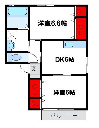 ボンシャンスC棟 間取り
