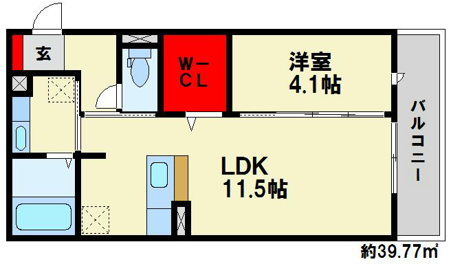 D-room瓦田 間取図