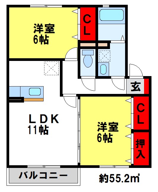 ラ・ポルテ 間取り