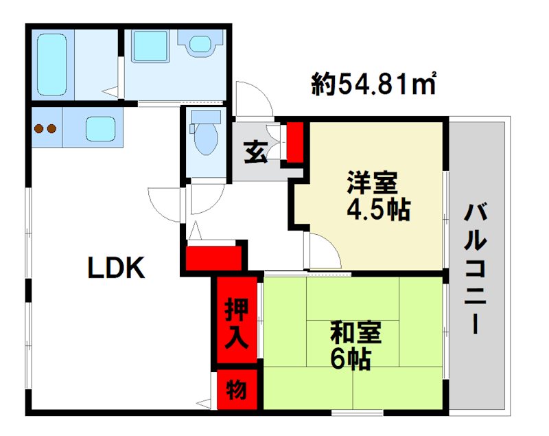 MAY美しが丘 間取り図・現状優先