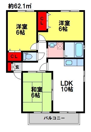 セジュール本鳥栖 人気の３ＬＤＫ