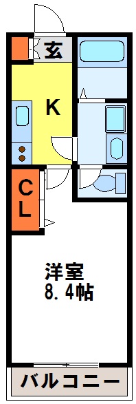 アミカーレ朱雀 間取り図　※反転タイプ
