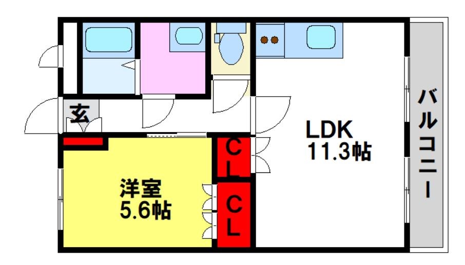 メゾンドコンフォースⅠ 間取り 各部屋収納たっぷりです