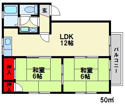 メゾンフローラル 間取り図