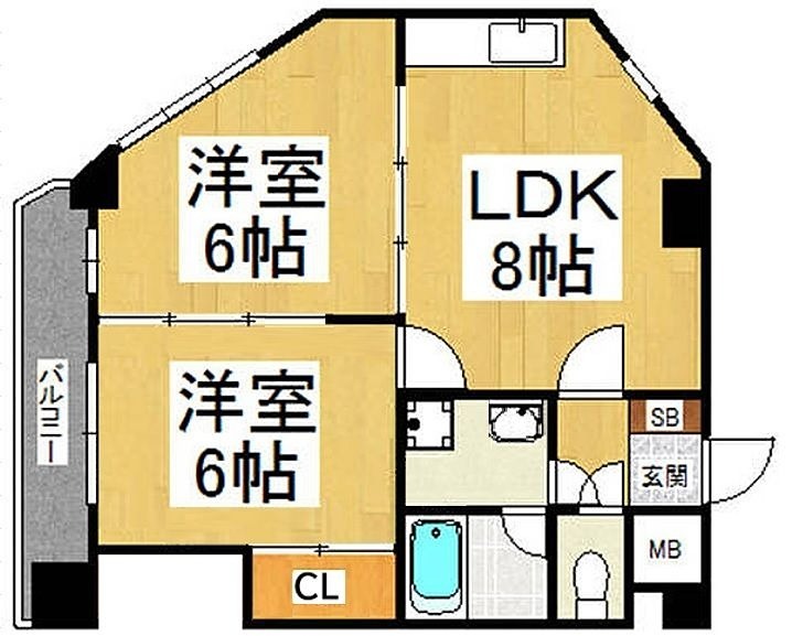 サンセーヌ城西 間取り