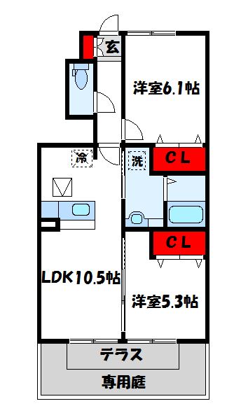 パークサイドタウンA棟  間取図