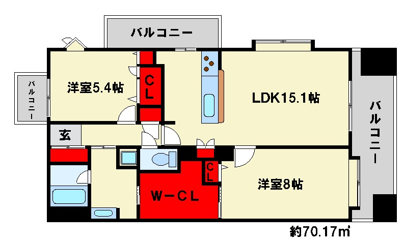 アーサー春日原センティオ 間取図