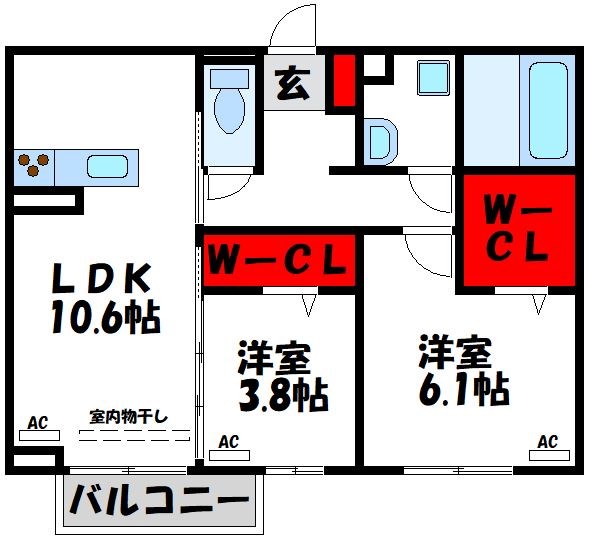 グレイスアシヤⅡ 間取り