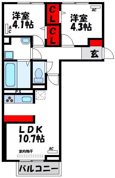 グレイスアシヤⅡ 間取り