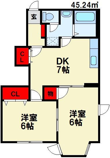 アラモード貴 B棟 間取り