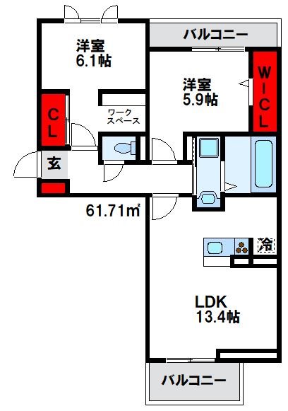 スターブル日蒔野 間取り