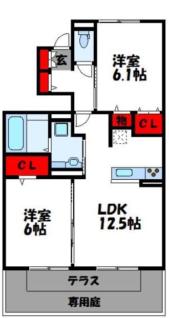 パークサイドタウンC棟   間取図