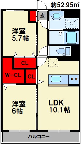 ユーミークレール楽市 間取り