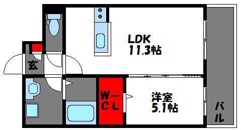ヴィンテージ箱崎東 間取り