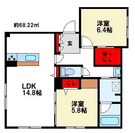 ロザージュ惣利 間取り