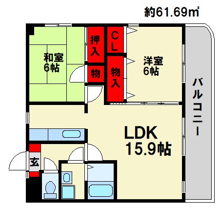 サンシティ南ヶ丘21 間取り
