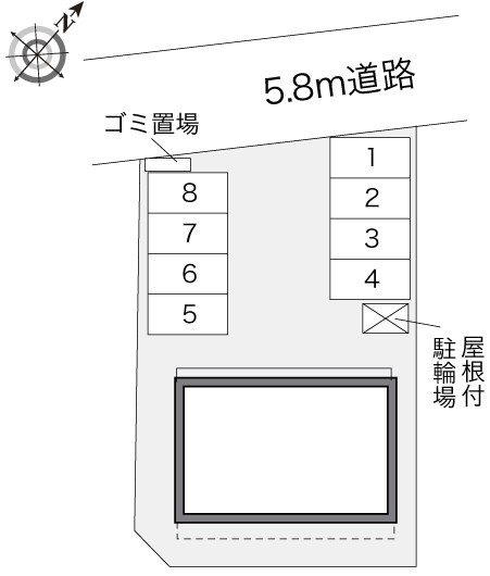 レオパレス片峰 駐車場