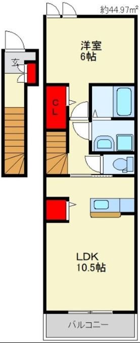 アーサーライン川津 A 間取り