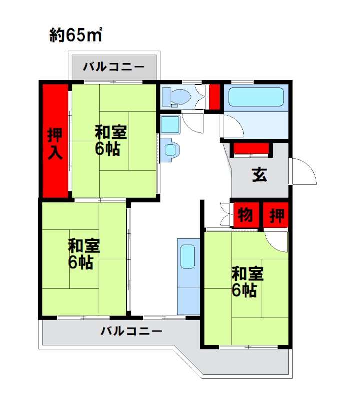 ビレッジ都府楼 間取り図
