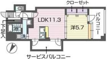 グルービー渡辺通 間取り