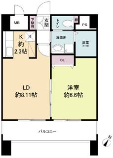 ヴィラクレスト吉塚（旧サムティ吉塚南) 間取図です