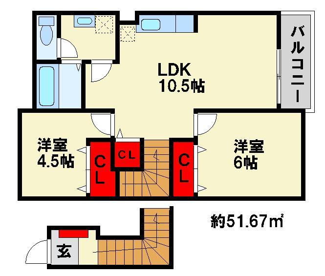 エトワール B 間取図※現状優先