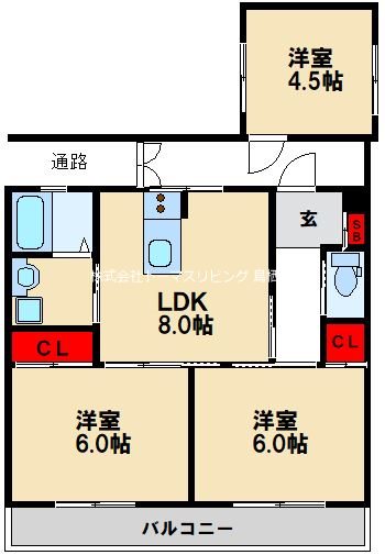 K's ASAHI 間取り