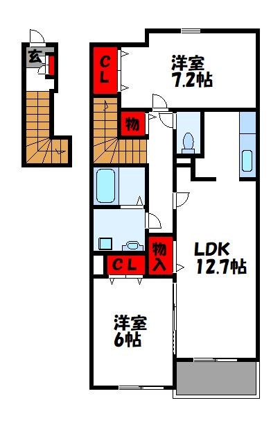 サンレミ 間取りは反転です。