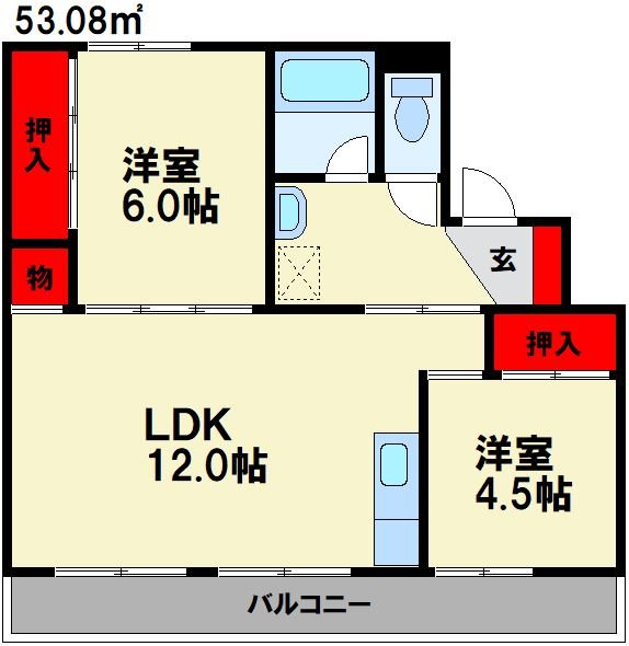ビレッジハウス庄内 1号棟 間取り