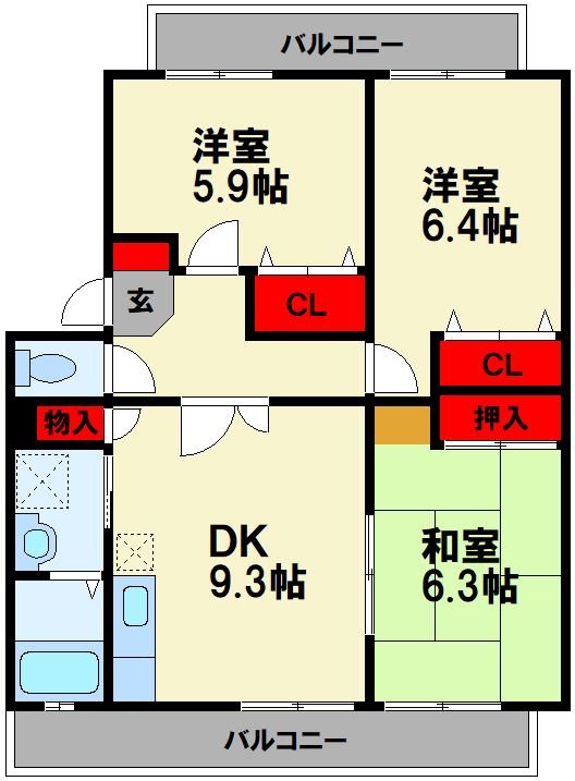 プレジールマンション 間取り