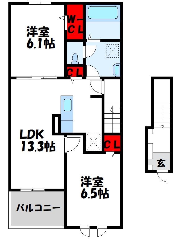 クレア―ジュウミⅠ 間取り