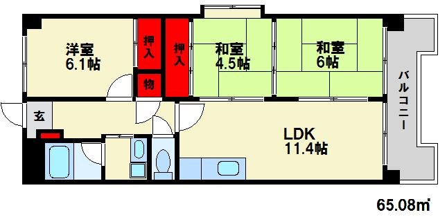 エトワール大野城 間取図