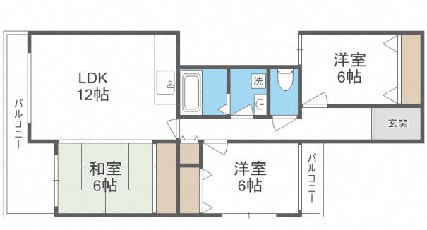 グランドール大産 間取り