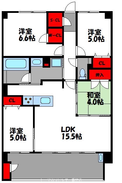 サンパーク千早グラッセ 間取り