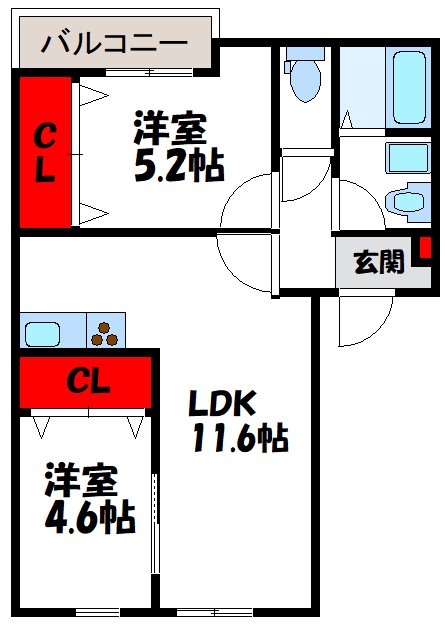 アドバンス新宮 間取り