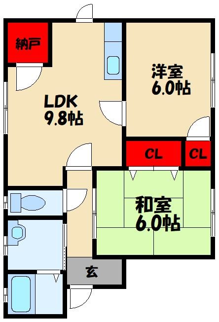 アントレ桂川 F棟 間取り