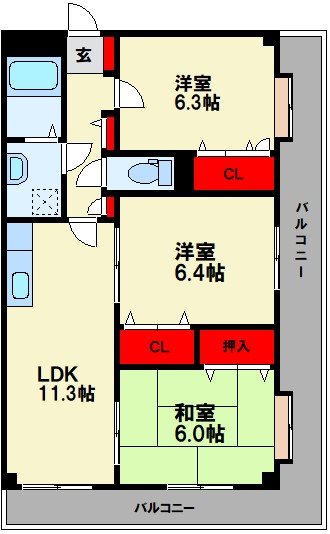 カーサ宮の前 間取り