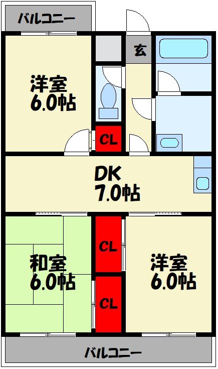 ヴィレッジ飯塚 間取り