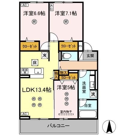 TORISIA　T　North   間取り