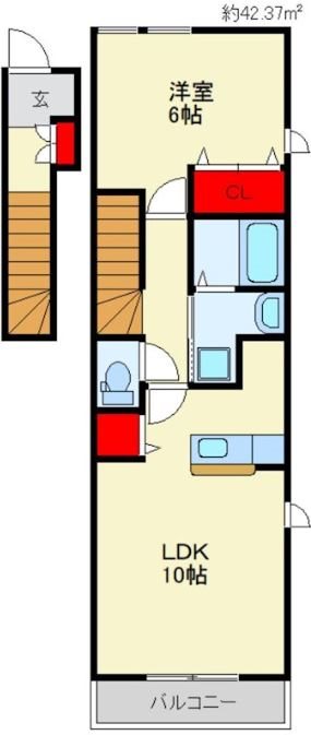 グラシュプレーヌⅦ A 間取り